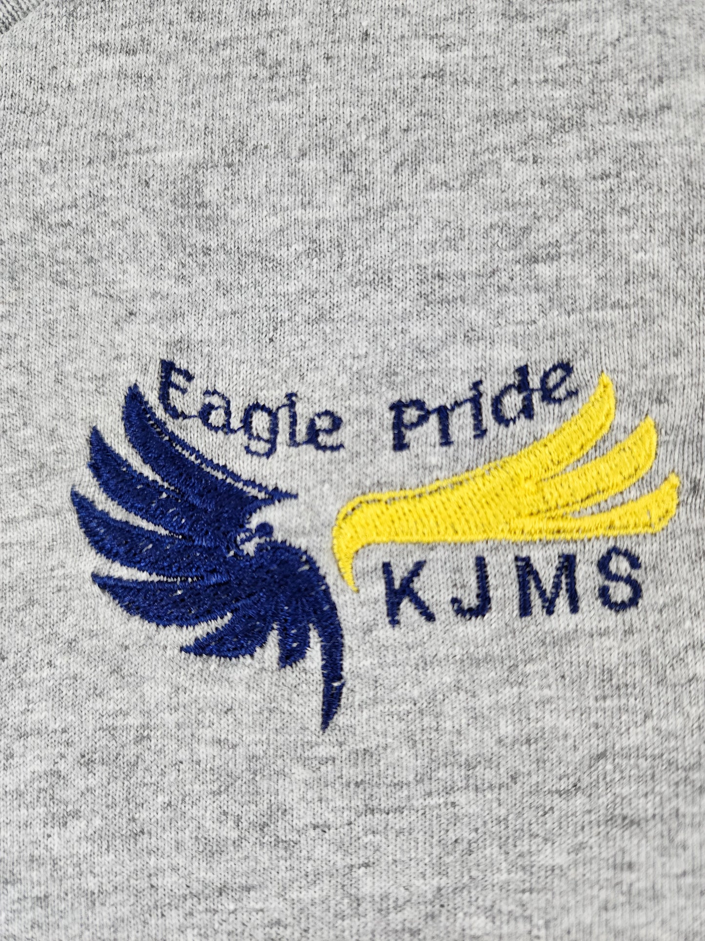 KJMS Embroidered T-Shirt in Sport Grey