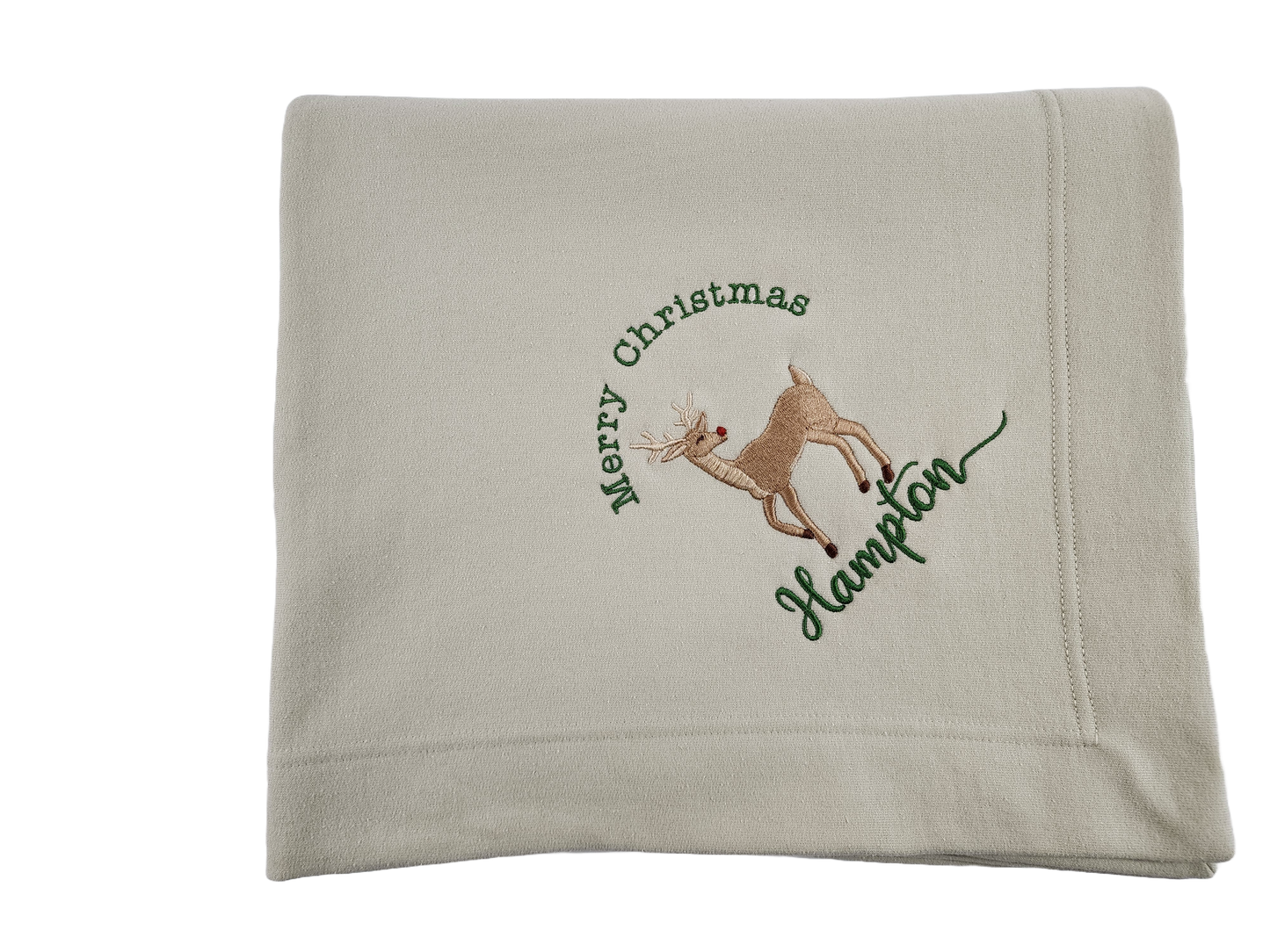 EMBROIDERED Reindeer Design