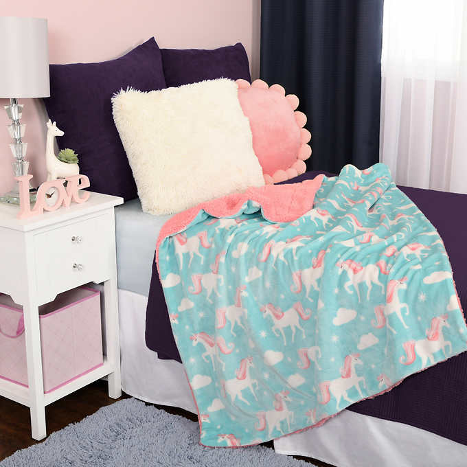 Personalized Embroidered Unicorn Sherpa Fleece Blanket *LIMITED SUPPLY