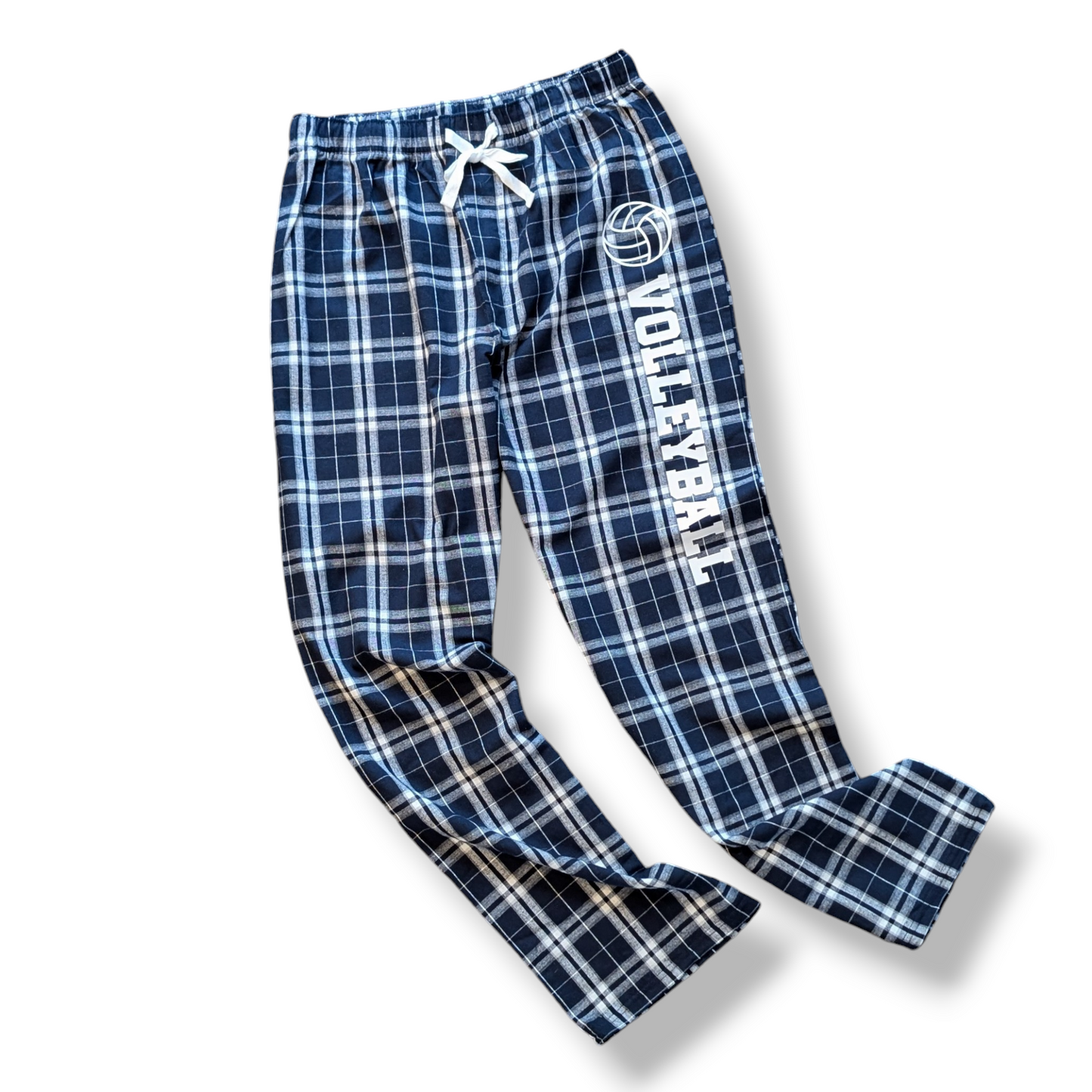 VOLLEYBALL Printed Flannel Plaid Pants