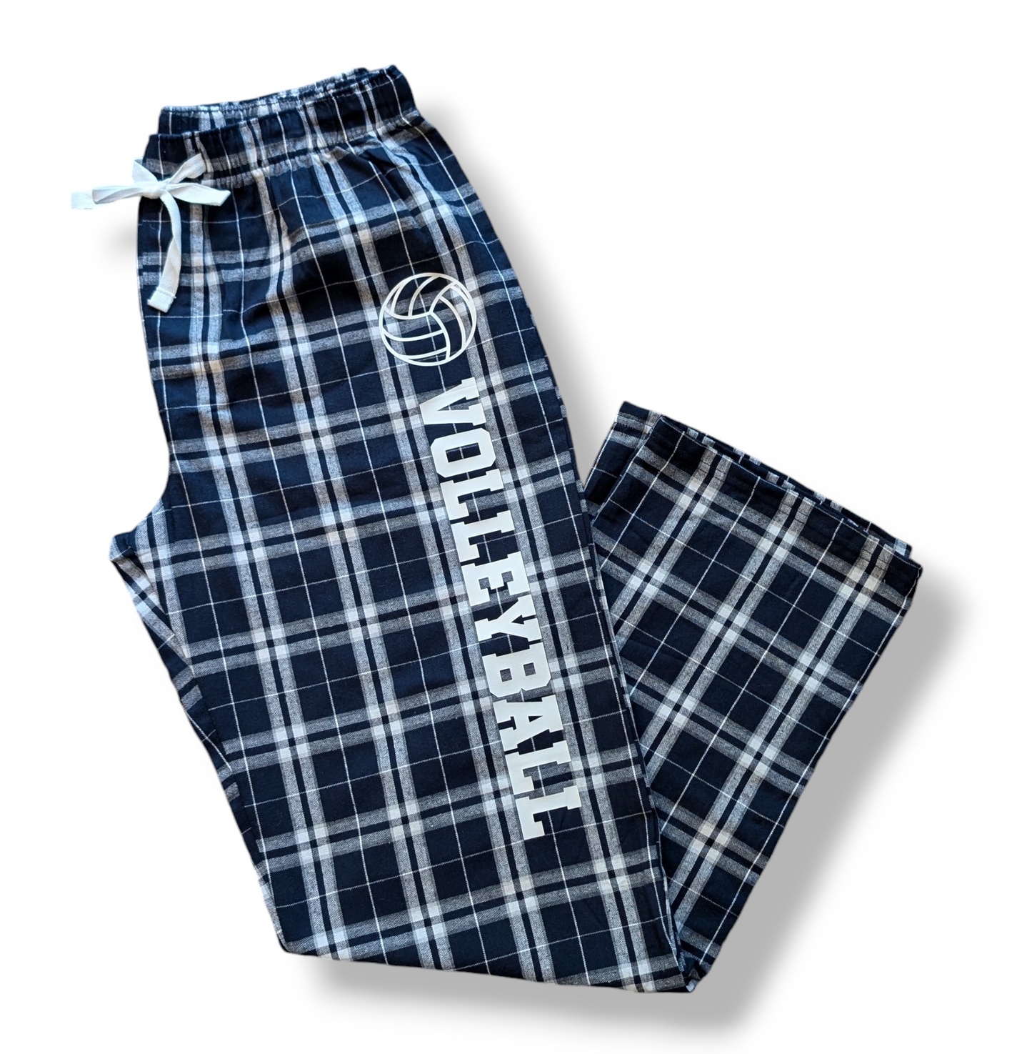 VOLLEYBALL Printed Flannel Plaid Pants