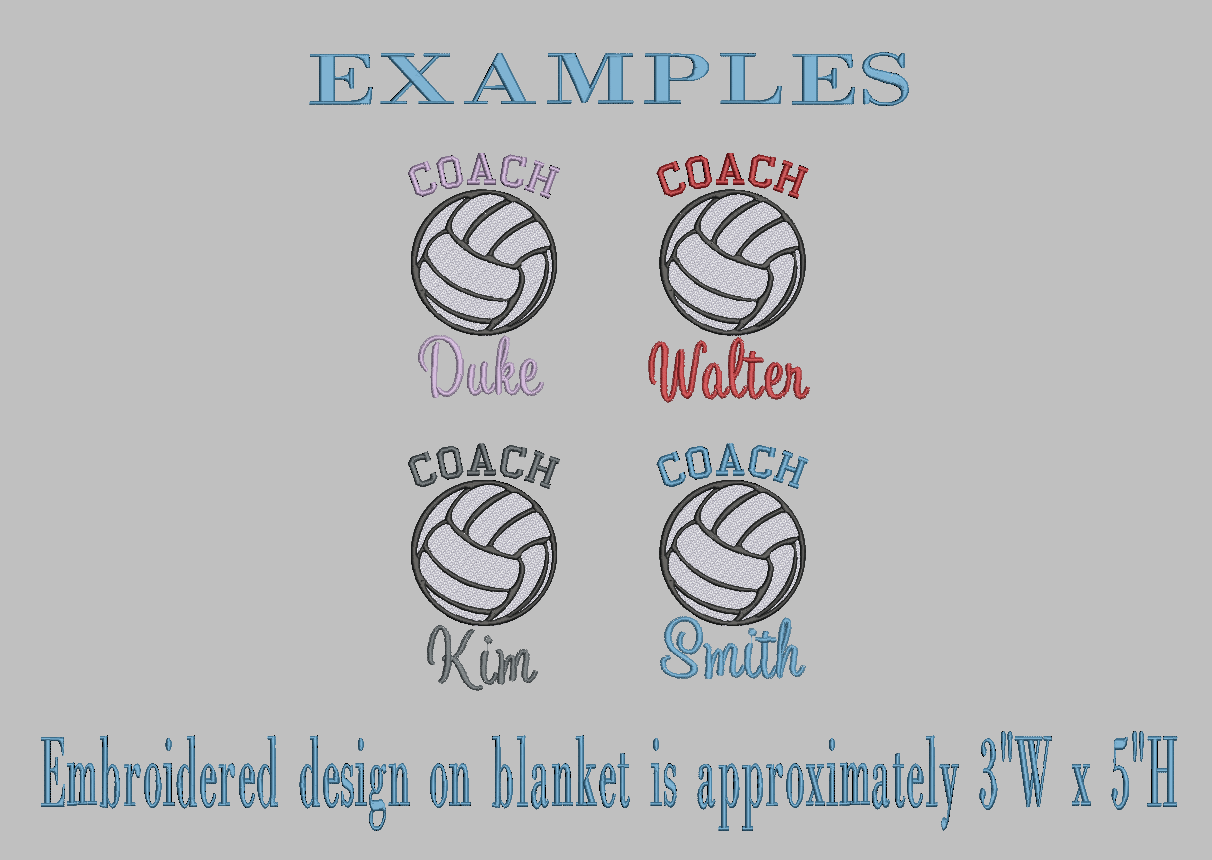 VOLLEYBALL Personalized Embroidered Stadium Blanket
