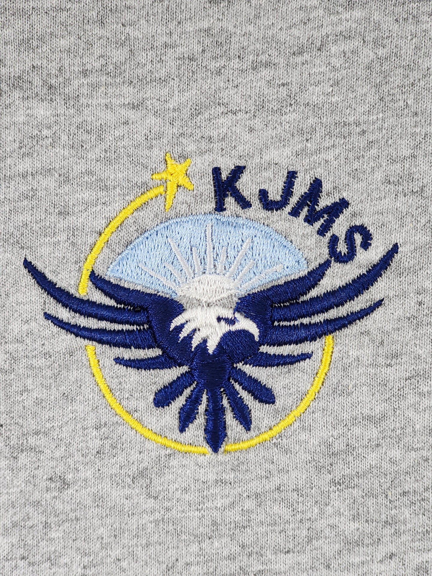 KJMS Embroidered T-Shirt in Sport Grey