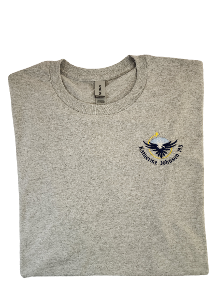 KJMS Embroidered T-Shirt in Sport Grey