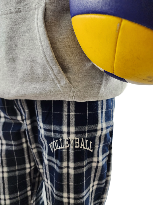 VOLLEYBALL  Personalized Embroidered Flannel Plaid Pants