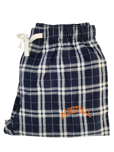 BASKETBALL Personalized Embroidered Flannel Plaid Pants