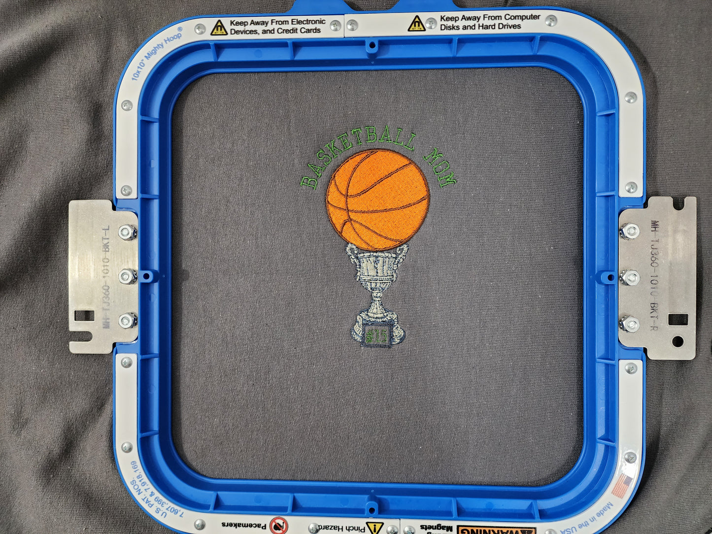 BASKETBALL Personalized Embroidered Recycled Cotton Canvas Tote Bag