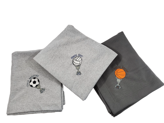 SOCCER Personalized Embroidered Stadium Blanket