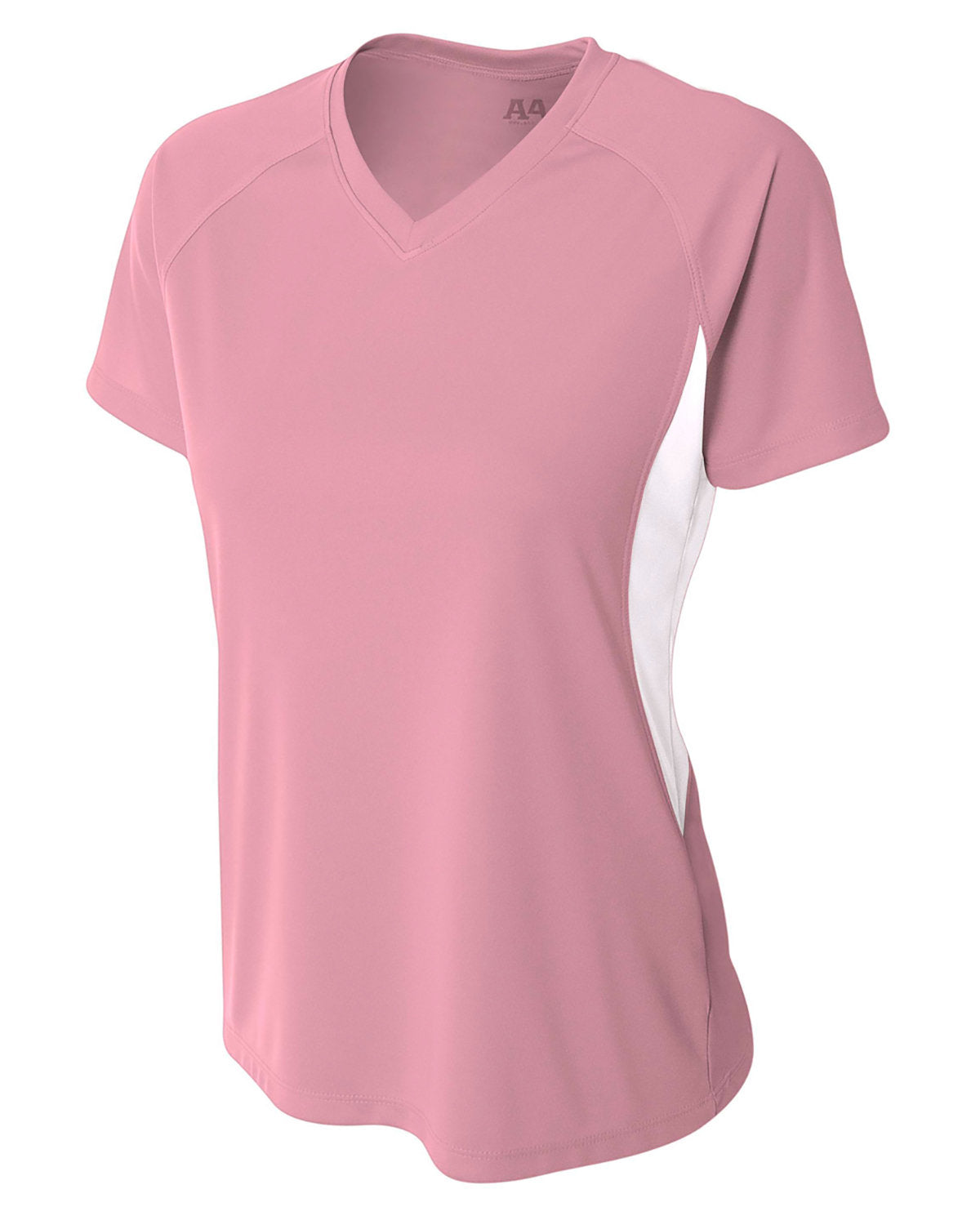 NW3223 A4 Ladies' Color Block Performance V-Neck T-Shirt